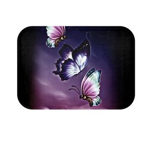 Butterflies bath mat